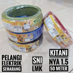 KABEL NYA 1.5 50M KUNING KITANI