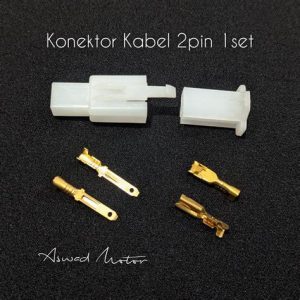 SOCKET MOTOR 2PIN 1SET PUTIH
