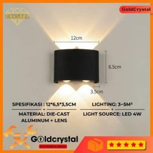 LAMPU LED DINDING 1 SISI BRILIANT