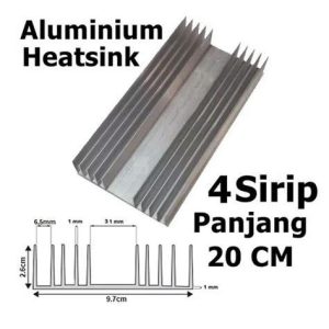 HEATSINK 4SIRIP 20CM JENGKOL