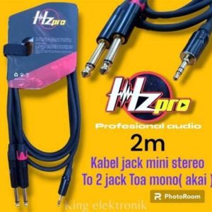 KABEL HZPRO JACK MINI TO 2 TOA MONO