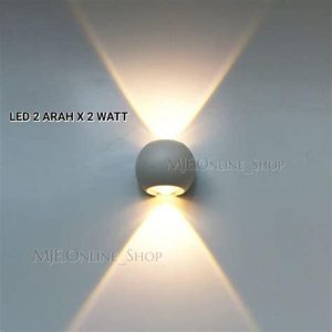 LAMPU DINDING 2 ARAH BULAT