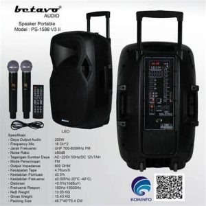 SPEAKER PORTABLE BETAVO PS1588V3 II 15INCH