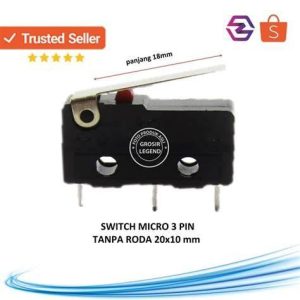 MICRO SWITCH 3PIN 20X10 PLAT RODA