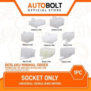 SOCKET MOTOR 6PIN 1 SET PUTIH