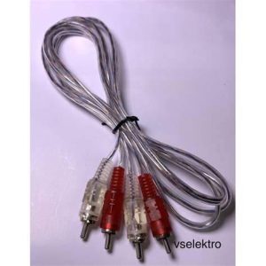 KABEL TRANSPARAN 2RCA 3METER NELC