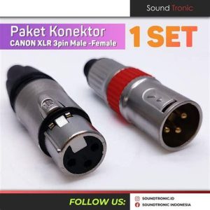 JACK CANON 3 PIN MALE SILVER