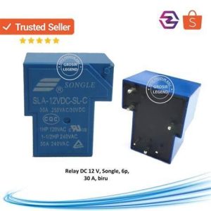 RELAY DC SONGLE 12V 6P 30A BIRU