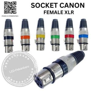 SOCKET CANON 3 PIN STRIP HITAM CANARE NEW