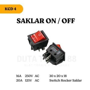 SWITCH ROKER 4PIN KOTAK BESAR +LAMPU