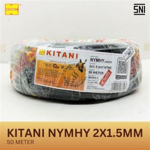 KABEL NYMHY 2X1.5 50m KITANI HITAM