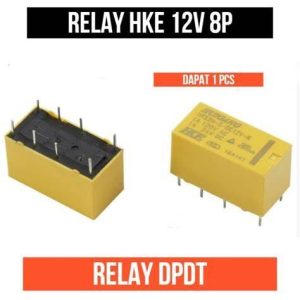RELAY 12V 8P KUNING