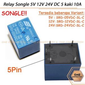 RELAY SONGLE 5PIN/12V BIRU