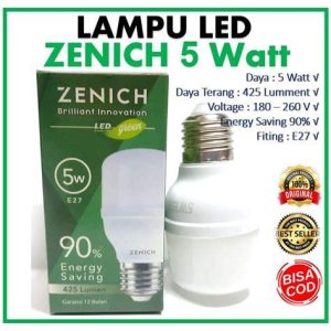 LAMPU LED ZENICH 5W TBULB HIJAU