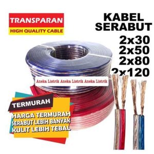 KABEL TRANSPARAN 2X120 50M